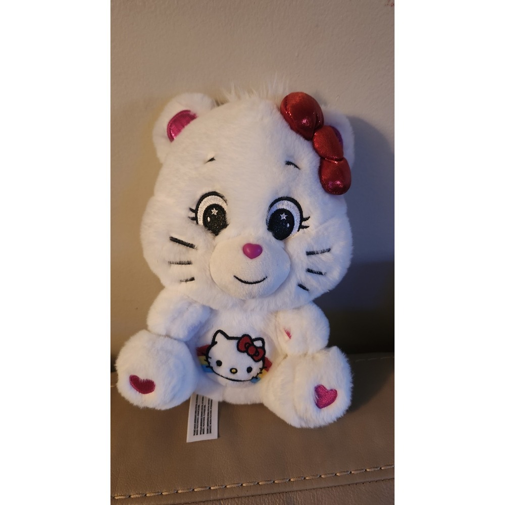 Sanrio x Care Bears Hello Kitty as Cheer Bear‎ 10" Plush Stuffed Animal